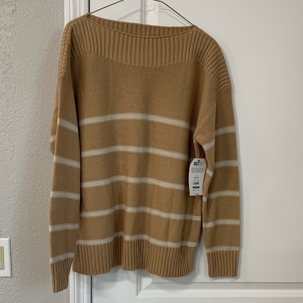 Time and Tru Beige Knit Sweater